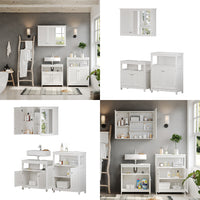 Vicco Set di mobili da bagno Bianco 3 pezzi, opzione 3