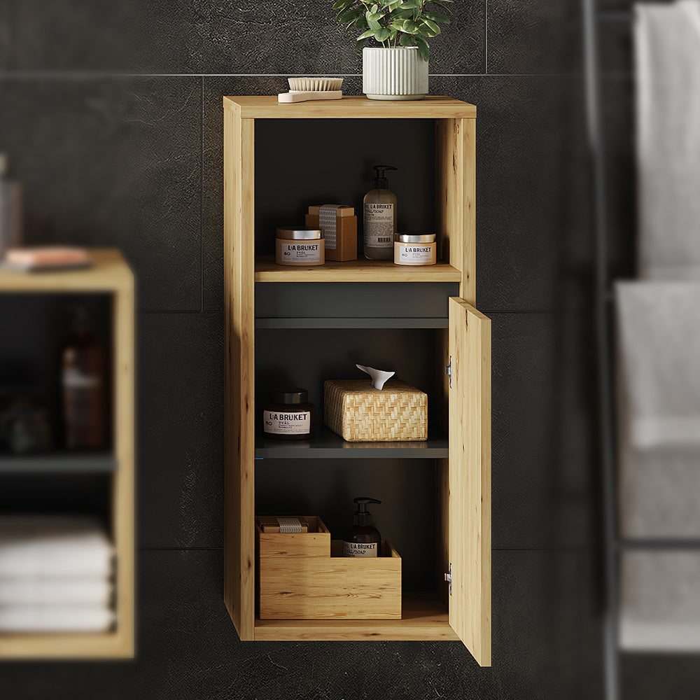 Vicco Mobiletto bagno Rovere artigianale 33 x 80 cm