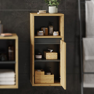 Vicco Mobiletto bagno Rovere artigianale 33 x 80 cm