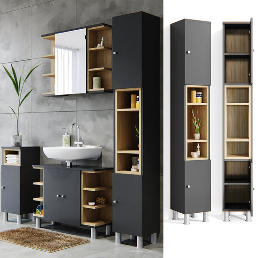 Vicco Mobile bagno alto Antracite 30 x 190 cm