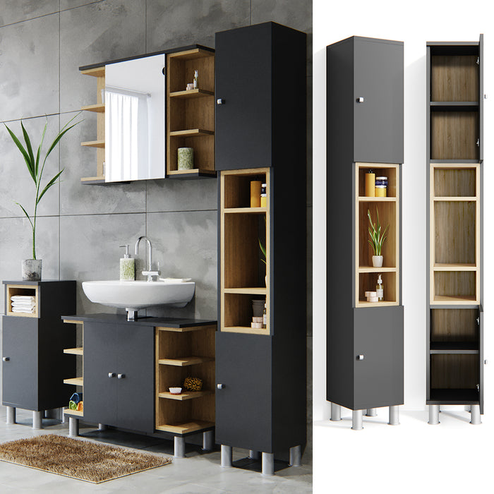 Vicco Mobile bagno alto Antracite 30 x 190 cm
