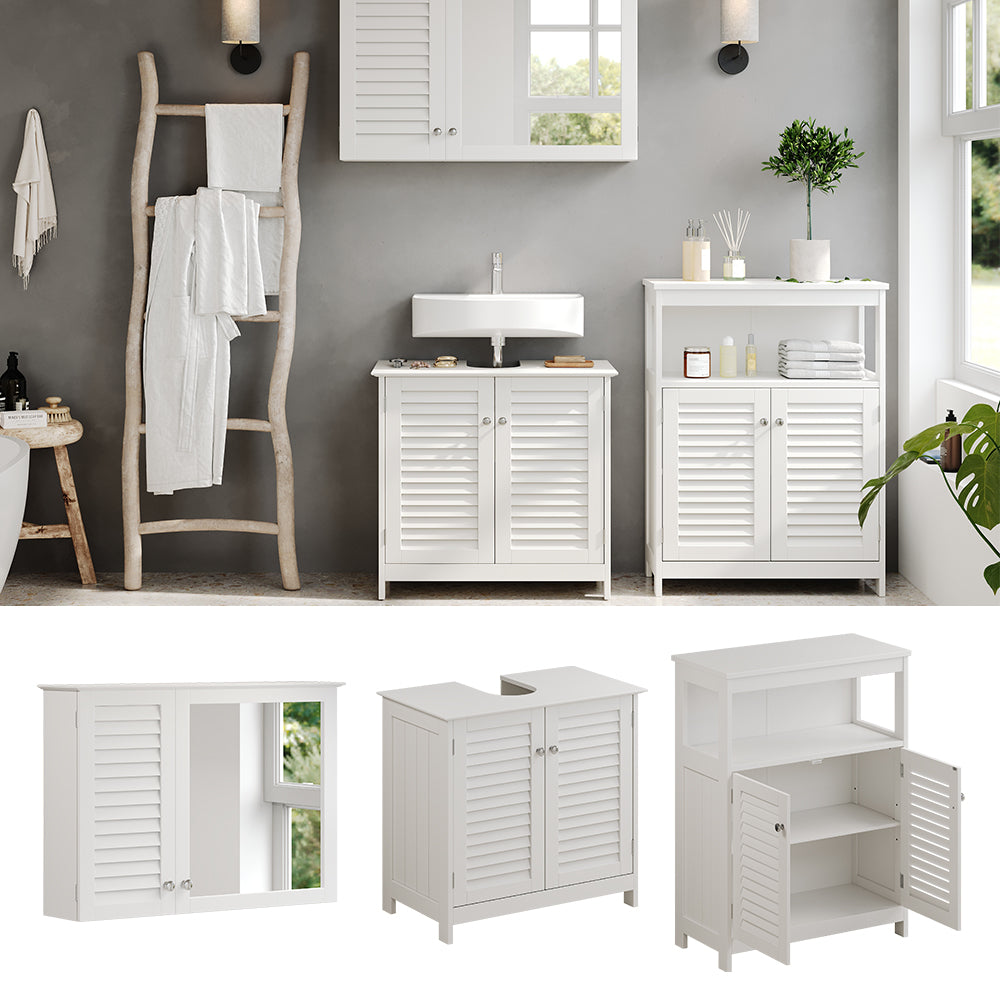 Vicco Set di mobili da bagno Bianco 3 parti, opzione 6