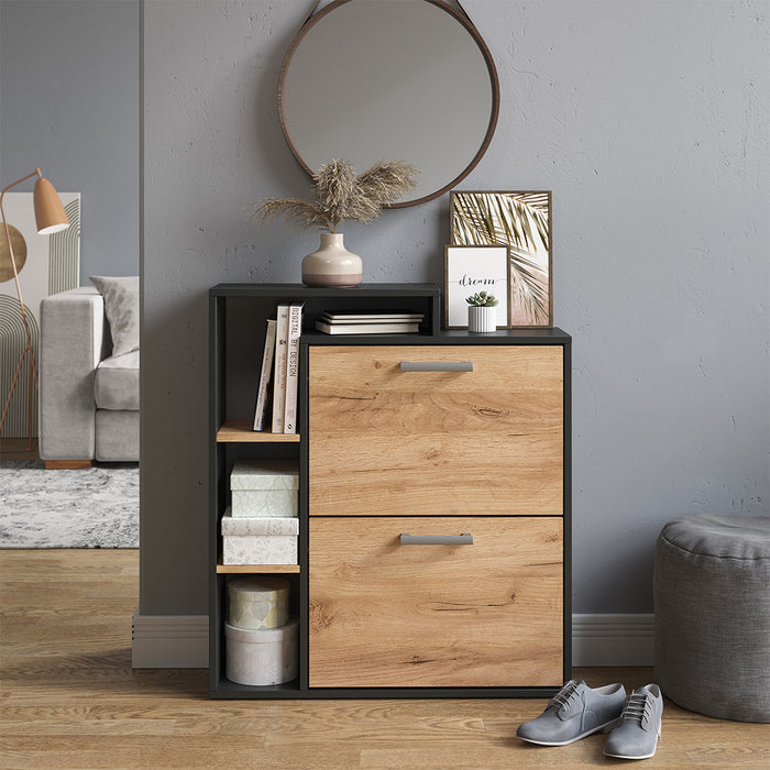 Vicco Scarpiera da ingresso Quercia dorata 24.5 x 90 cm 2 scomparti