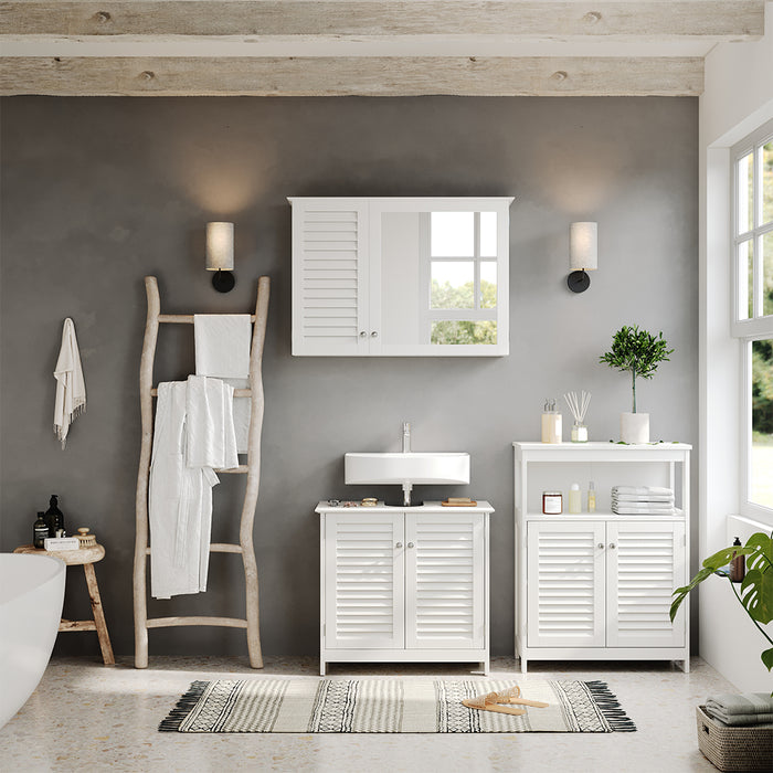 Vicco Set di mobili da bagno Bianco 3 parti, opzione 6