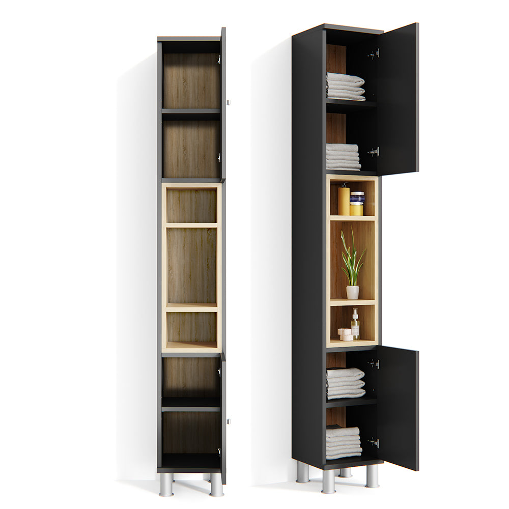 Vicco Mobile bagno alto Antracite 30 x 190 cm