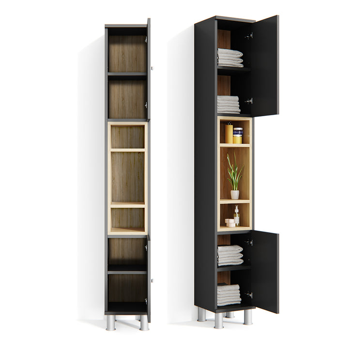 Vicco Mobile bagno alto Antracite 30 x 190 cm