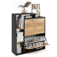 Vicco Scarpiera da ingresso Quercia dorata 24.5 x 90 cm 2 scomparti