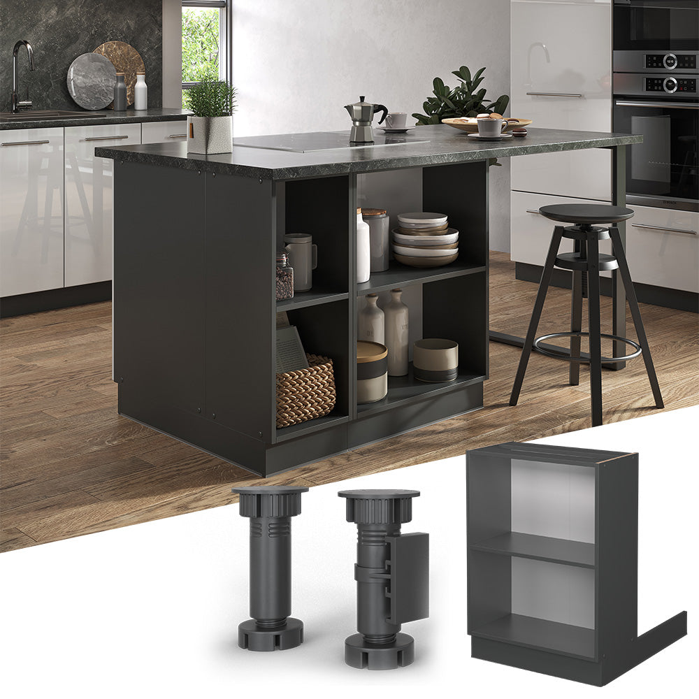 Vicco Isola cucina Antracite 60 cm senza piano di lavoro