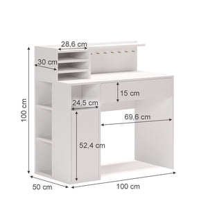 Vicco Scrivania Bianco 100 x 50 cm