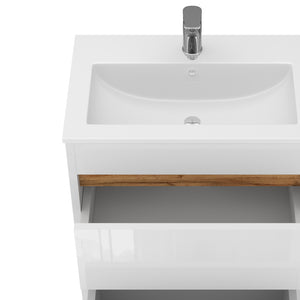 Vicco Set di mobili da bagno Bianco 2 parti, mobile base 60 cm