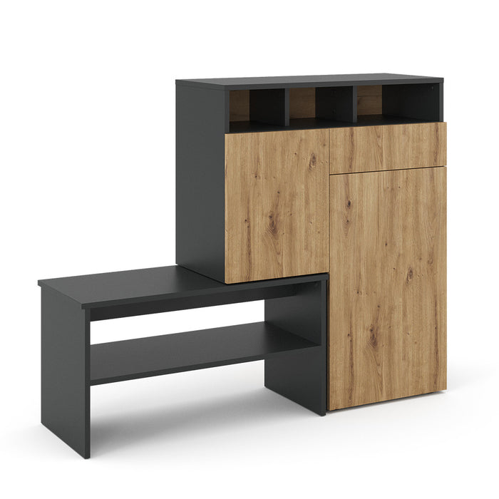 Vicco Mobile porta scarpe Grigio 124.5 x 102 cm