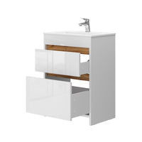 Vicco Set di mobili da bagno Bianco 2 parti, mobile base 60 cm