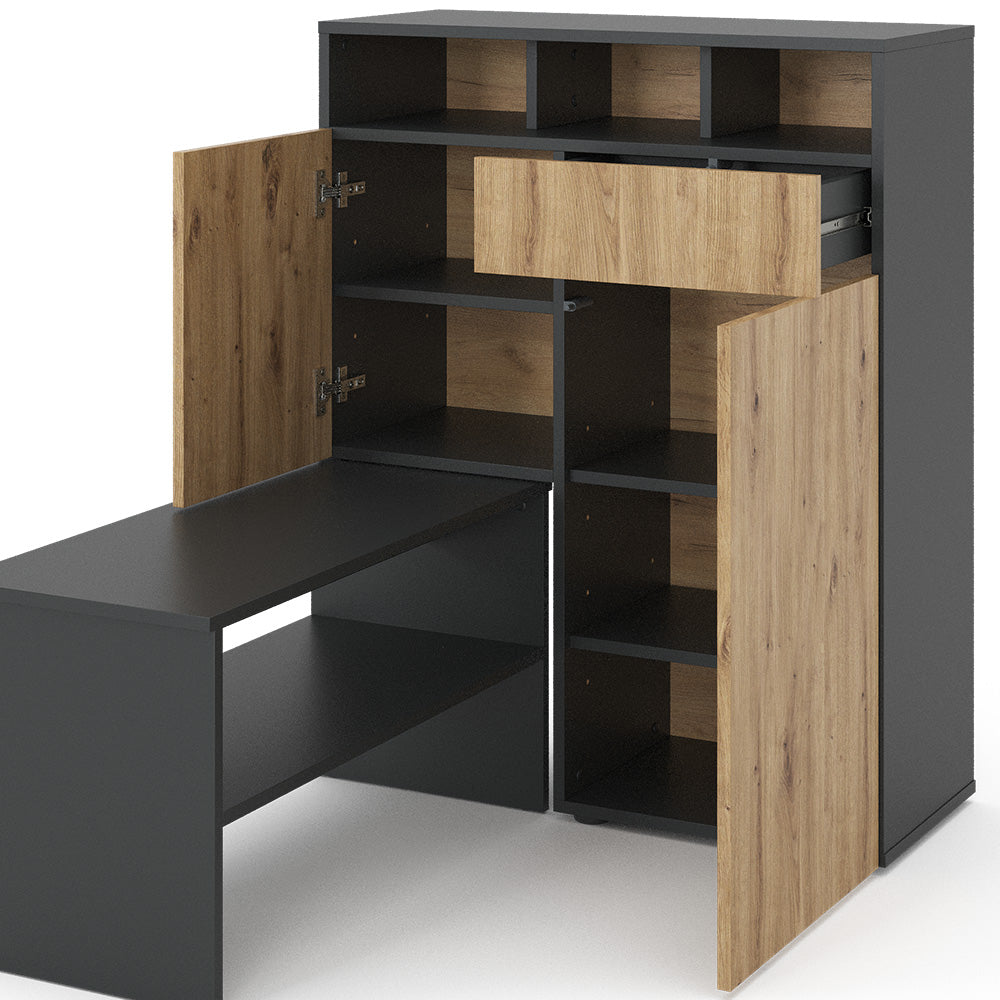 Vicco Mobile porta scarpe Grigio 124.5 x 102 cm