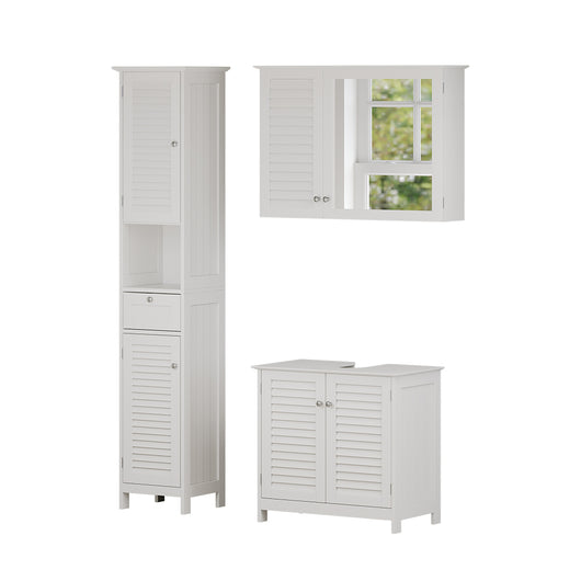 Vicco Set di mobili da bagno Bianco 3 pezzi, opzione 5