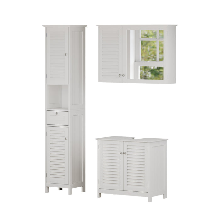 Vicco Set di mobili da bagno Bianco 3 pezzi, opzione 5