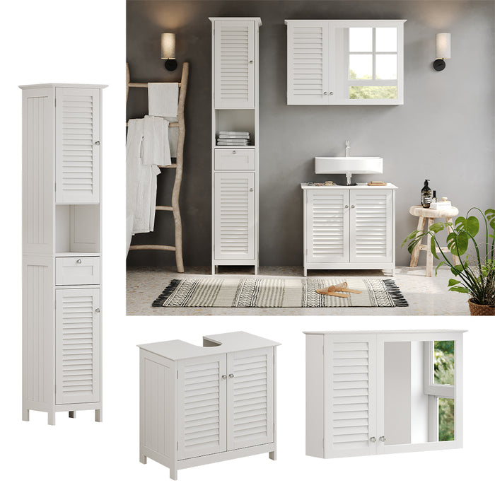 Vicco Set di mobili da bagno Bianco 3 pezzi, opzione 5