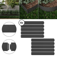 Serina Bordo del prato Antracite 100 x 14 cm 40 metri