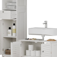 Vicco Set di mobili da bagno Bianco 3 pezzi, opzione 5