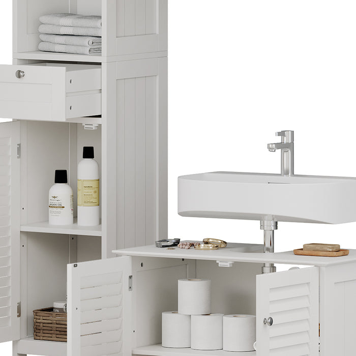 Vicco Set di mobili da bagno Bianco 3 pezzi, opzione 5