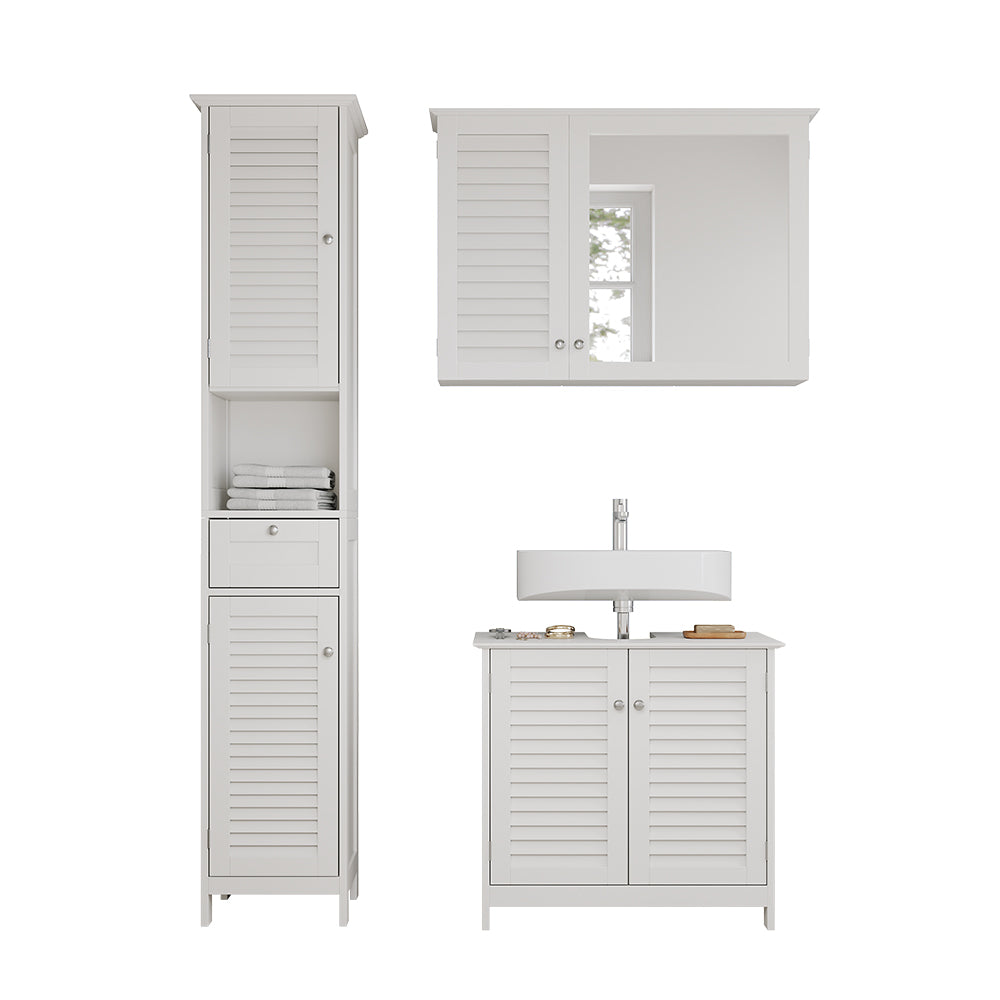 Vicco Set di mobili da bagno Bianco 3 pezzi, opzione 5