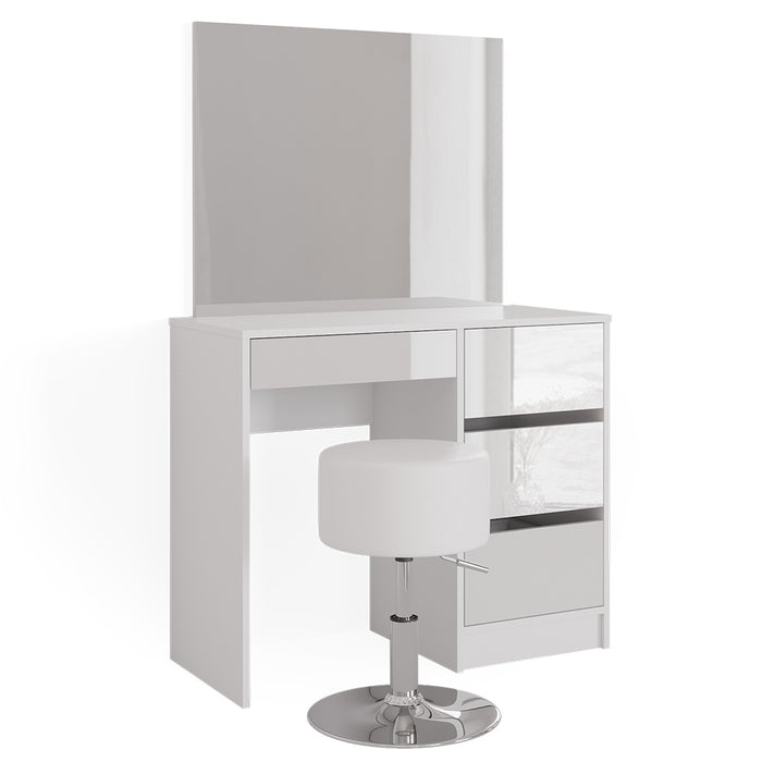 Vicco Tavolo da toeletta Bianco 40 cm con sgabello