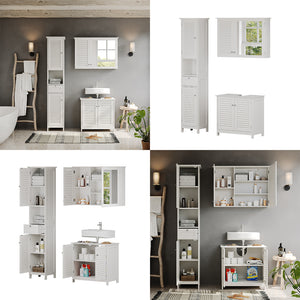 Vicco Set di mobili da bagno Bianco 3 pezzi, opzione 5