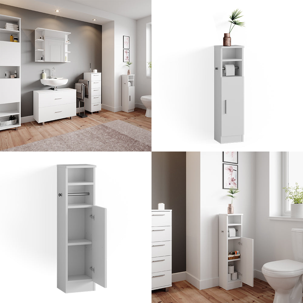 Vicco Mobiletto bagno Bianco 23 x 90 cm