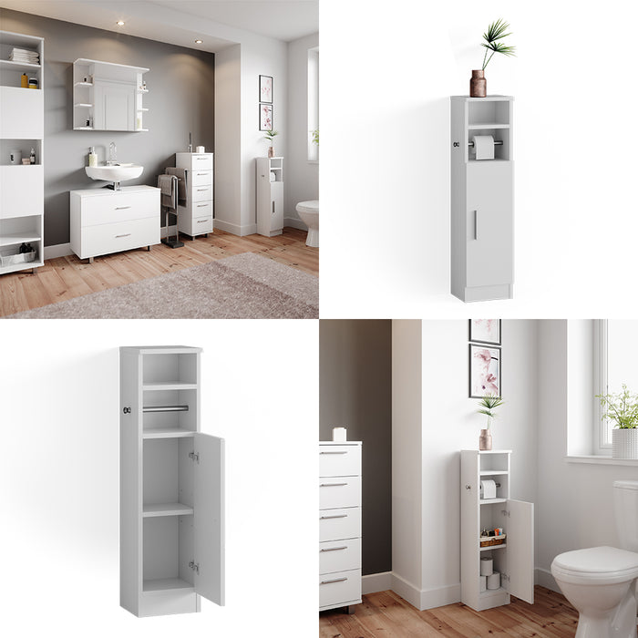 Vicco Mobiletto bagno Bianco 23 x 90 cm