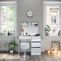 Vicco Tavolo da toeletta Bianco 40 cm con sgabello