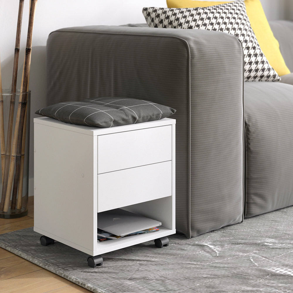 Vicco Contenitore per rotoli Bianco 37 x 37 cm con 2 cassetti