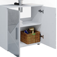 Vicco Set mobili bagno Bianco lucido con inserti 3 parti