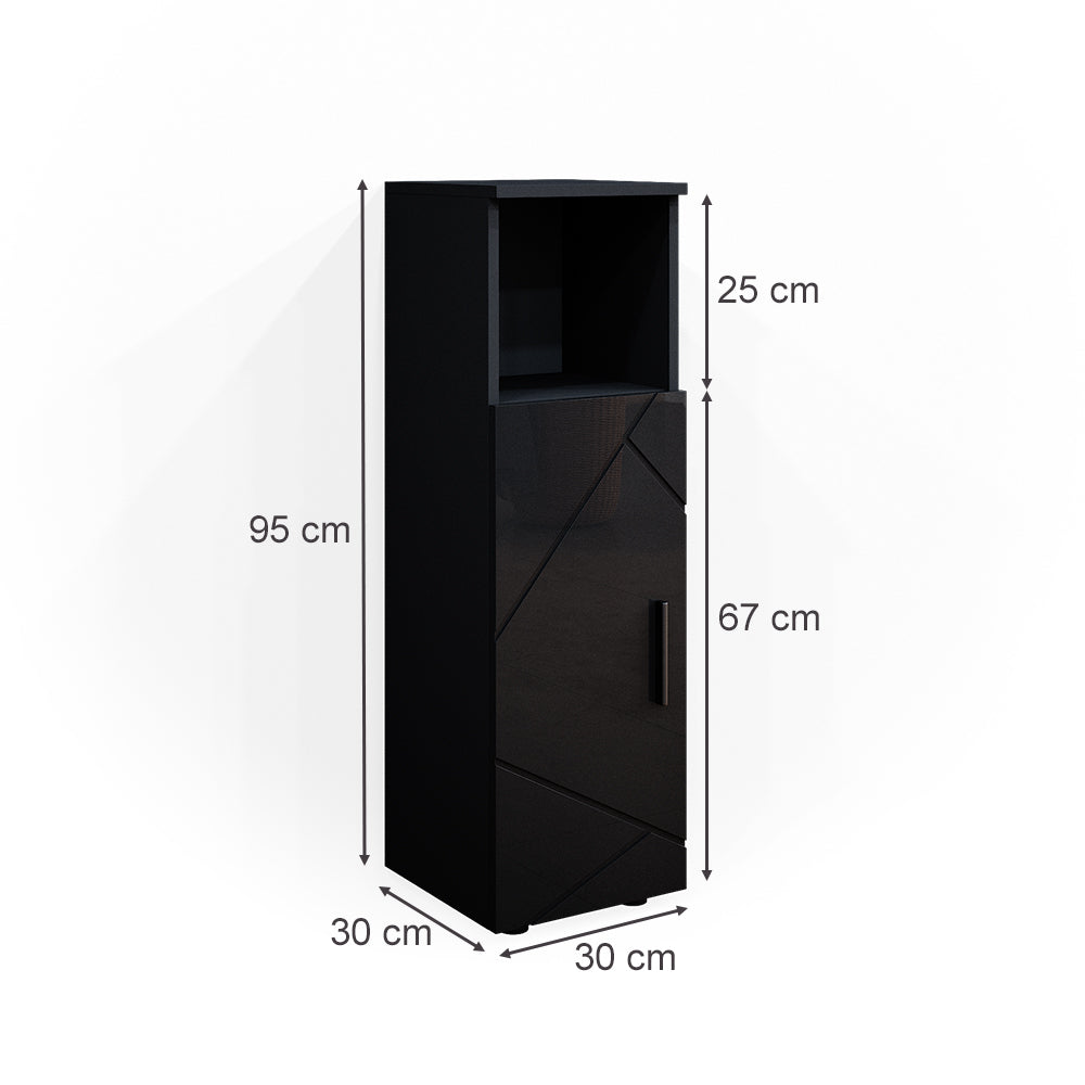 Vicco Mobiletto bagno Antracite lucido 30 x 95 cm