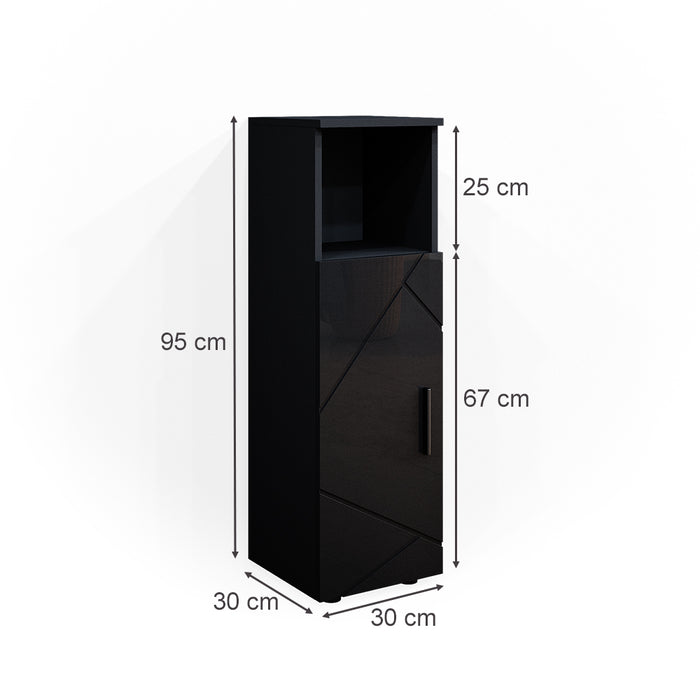 Vicco Mobiletto bagno Antracite lucido 30 x 95 cm