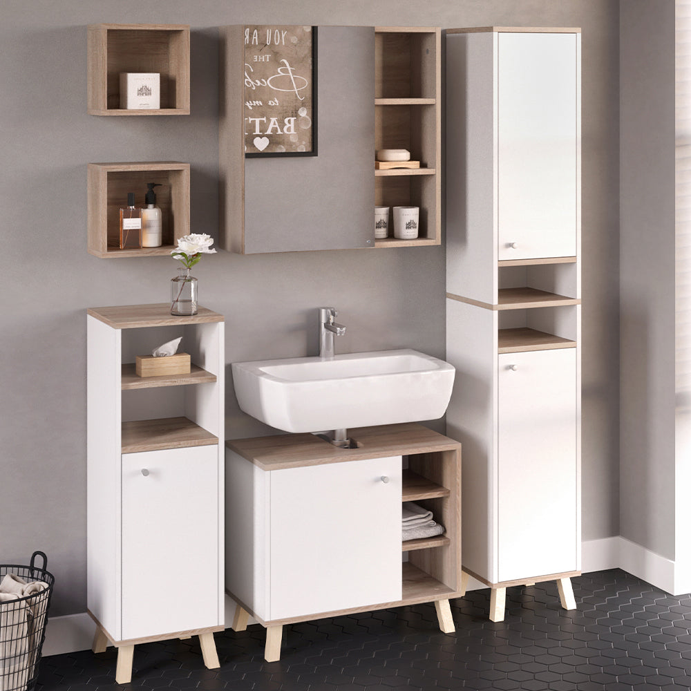 Vicco Mobiletto bagno Bianco 30 x 95 cm