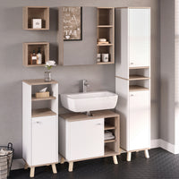 Vicco Mobiletto bagno Bianco 30 x 95 cm