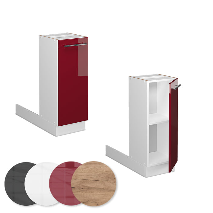Vicco Isola cucina Rosso bordeaux lucido 30 cm senza piano di lavoro