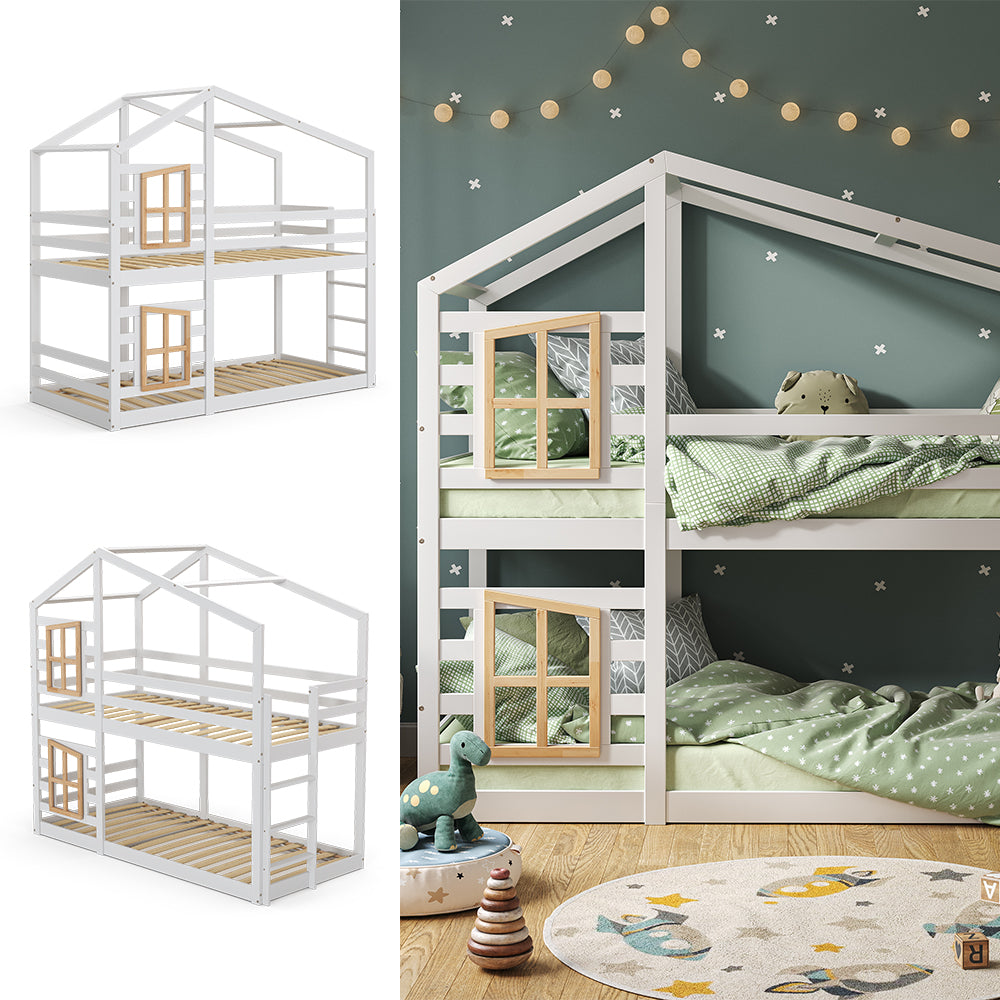 Vitalispa Letto a castello Bianco 90x200 cm