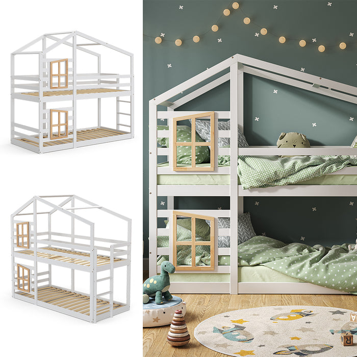 Vitalispa Letto a castello Bianco 90x200 cm