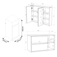 Vicco Set mobili bagno Marrone 3 parti