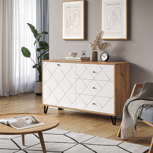 Vicco Cassettiera per camera da letto Rovere artigianale 40 x 78 cm