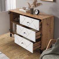 Vicco Cassettiera per camera da letto Rovere artigianale 40 x 78 cm