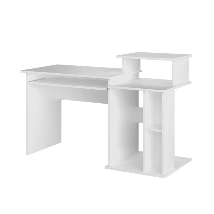 Vicco Scrivania con ripiani Bianco 130 x 55 cm