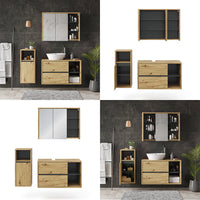 Vicco Set mobili bagno Marrone 3 parti