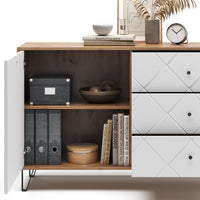 Vicco Cassettiera per camera da letto Rovere artigianale 40 x 78 cm