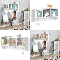 Vicco Scaffale a muro per bambini Bianco 107.2 x 56 cm