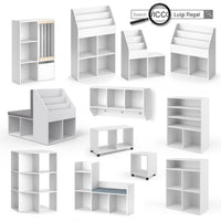 Vicco Scaffale a muro per bambini Bianco 107.2 x 56 cm