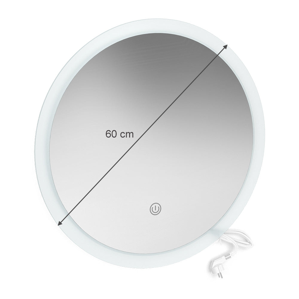 Vicco Specchio bagno Bianco 60 x 60 cm Rotondo