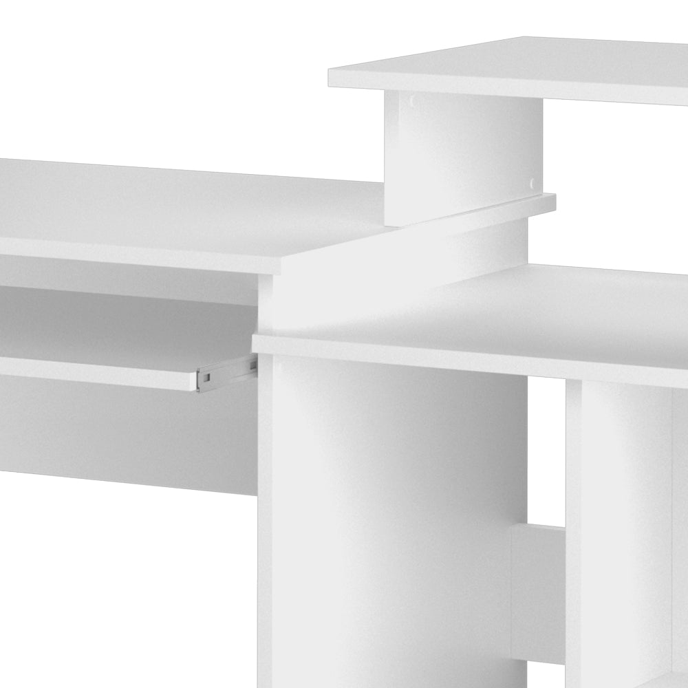 Vicco Scrivania con ripiani Bianco 130 x 55 cm