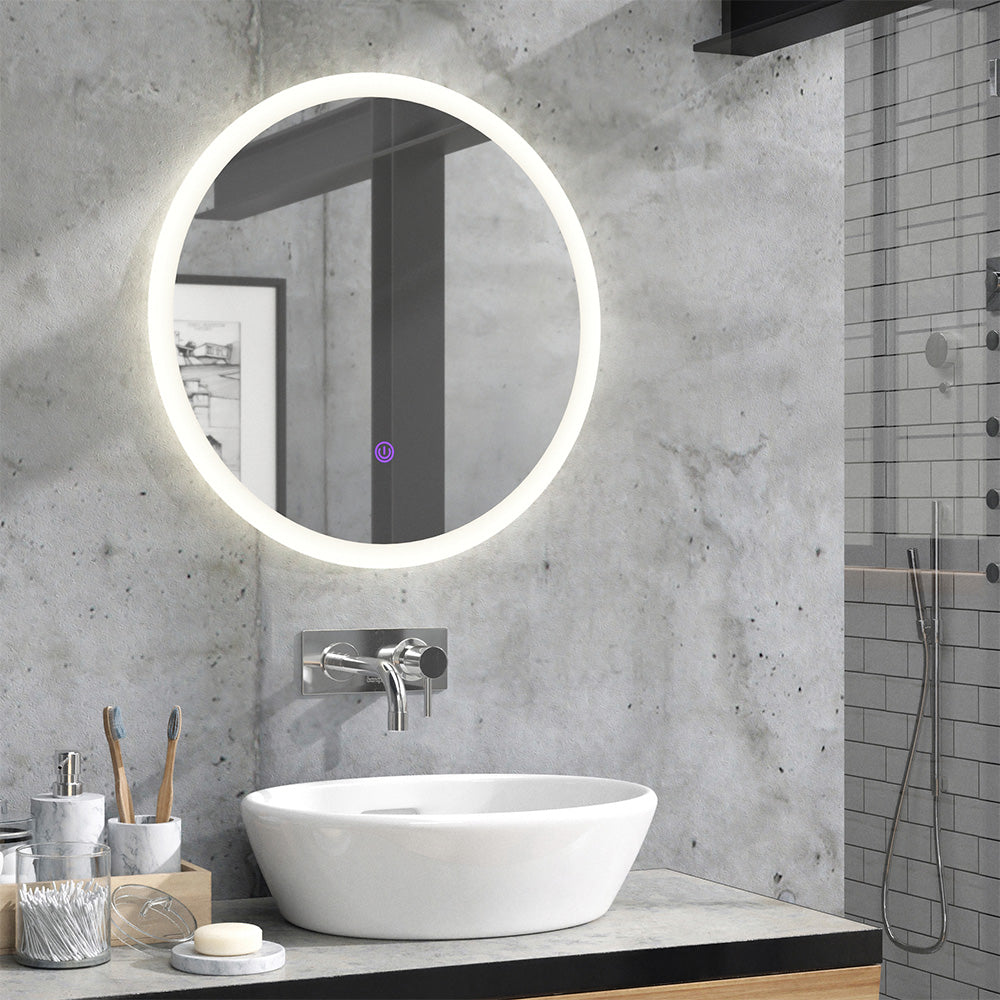 Vicco Specchio bagno Bianco 60 x 60 cm Rotondo
