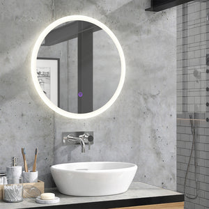 Vicco Specchio bagno Bianco 60 x 60 cm Rotondo